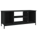 Mueble de TV madera contrachapada negro 102x35x45 cm