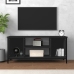 Mueble de TV madera contrachapada negro 102x35x45 cm