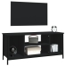 Mueble de TV madera contrachapada negro 102x35x45 cm