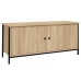 Mueble TV con puertas contrachapada roble Sonoma 102x35x45 cm