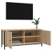 Mueble TV con puertas contrachapada roble Sonoma 102x35x45 cm