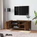 vidaXL Mueble TV con puertas contrachapada roble ahumado 102x35x45 cm