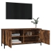 vidaXL Mueble TV con puertas contrachapada roble ahumado 102x35x45 cm