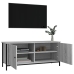 Mueble TV con puertas contrachapada gris Sonoma 102x35x45 cm