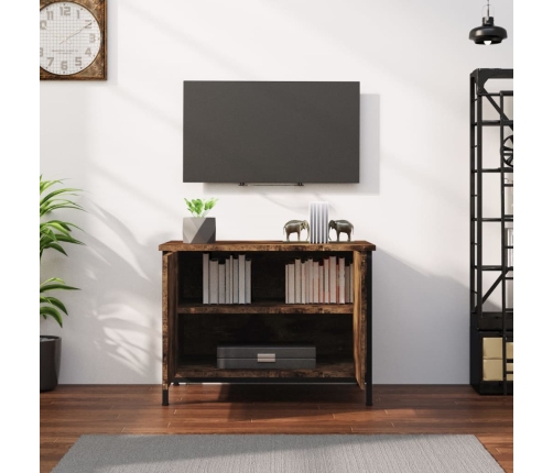 Mueble de TV madera contrachapada roble ahumado 60x35x45 cm