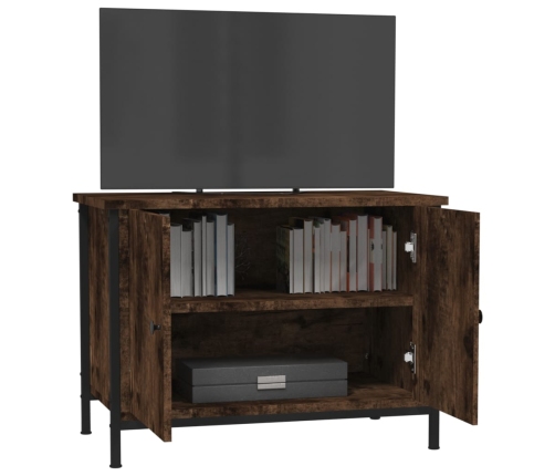 Mueble de TV madera contrachapada roble ahumado 60x35x45 cm