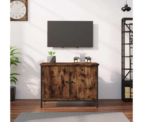 Mueble de TV madera contrachapada roble ahumado 60x35x45 cm