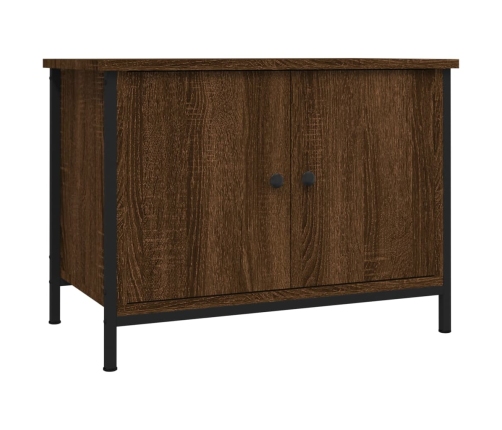 Mueble de TV madera contrachapada marrón roble 60x35x45 cm