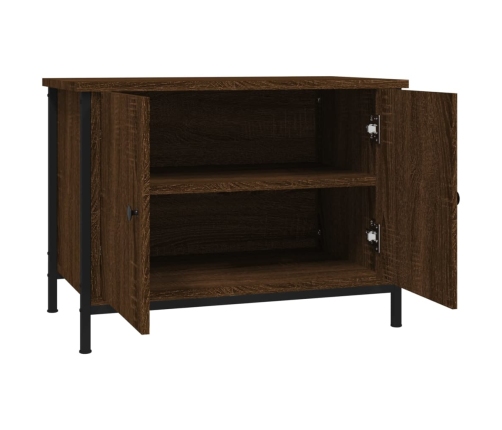 Mueble de TV madera contrachapada marrón roble 60x35x45 cm