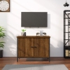 Mueble de TV madera contrachapada marrón roble 60x35x45 cm