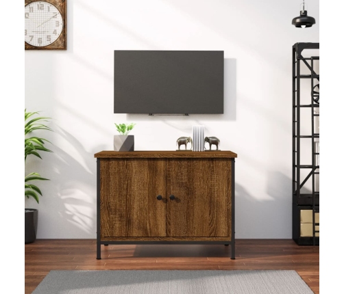 Mueble de TV madera contrachapada marrón roble 60x35x45 cm