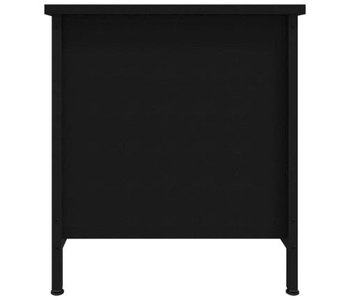 Mueble de TV madera contrachapada negro 100x40x45 cm