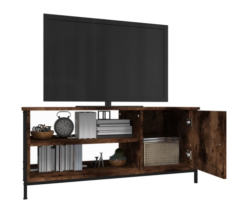 Mueble de TV madera contrachapada roble ahumado 100x40x45 cm