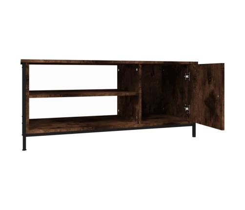 Mueble de TV madera contrachapada roble ahumado 100x40x45 cm