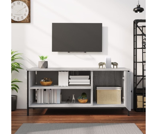 vidaXL Mueble de TV madera contrachapada gris Sonoma 100x40x45 cm