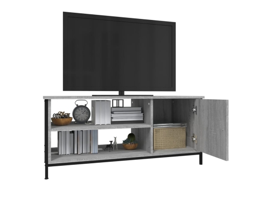 vidaXL Mueble de TV madera contrachapada gris Sonoma 100x40x45 cm