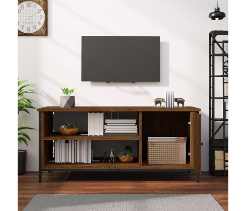 Mueble de TV madera contrachapada roble marrón 100x40x45 cm