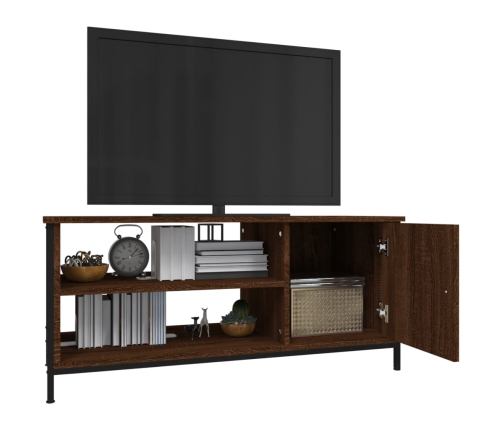 Mueble de TV madera contrachapada roble marrón 100x40x45 cm