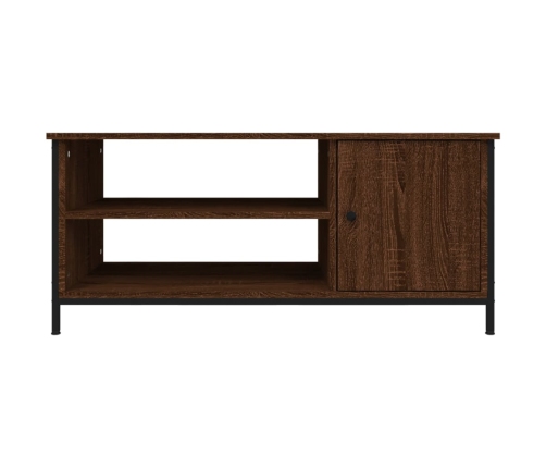 Mueble de TV madera contrachapada roble marrón 100x40x45 cm