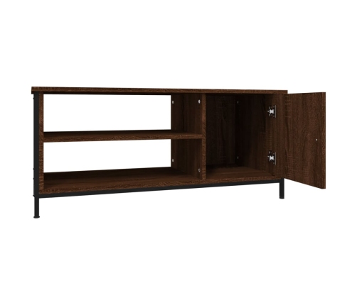 Mueble de TV madera contrachapada roble marrón 100x40x45 cm