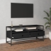 Mueble de TV madera contrachapada negro 100x35x45 cm