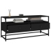 Mueble de TV madera contrachapada negro 100x35x45 cm