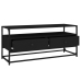 Mueble de TV madera contrachapada negro 100x35x45 cm