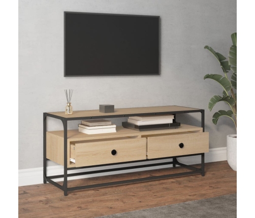 Mueble para TV madera contrachapada roble Sonoma 100x35x45 cm