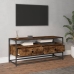 Mueble para TV madera contrachapada roble ahumado 100x35x45 cm