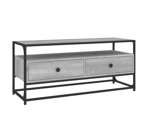 vidaXL Mueble de TV madera contrachapada gris Sonoma 100x35x45 cm