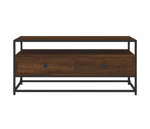 vidaXL Mueble de TV madera contrachapada roble marrón 100x35x45 cm