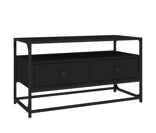 Mueble para TV madera contrachapada negro 80x35x45 cm