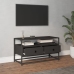 Mueble para TV madera contrachapada negro 80x35x45 cm