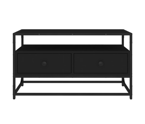 Mueble para TV madera contrachapada negro 80x35x45 cm