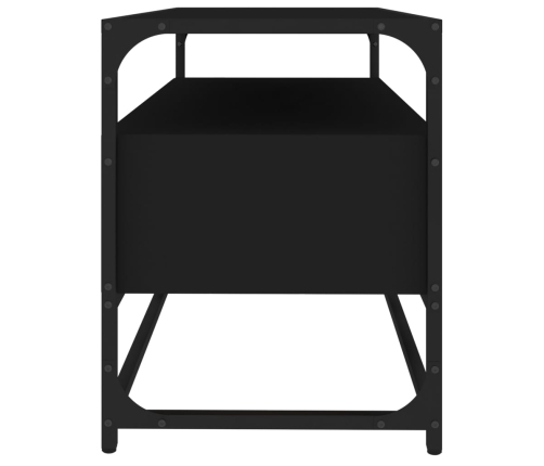 Mueble para TV madera contrachapada negro 80x35x45 cm