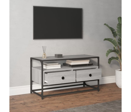 Mueble para TV madera contrachapada gris Sonoma 80x35x45 cm