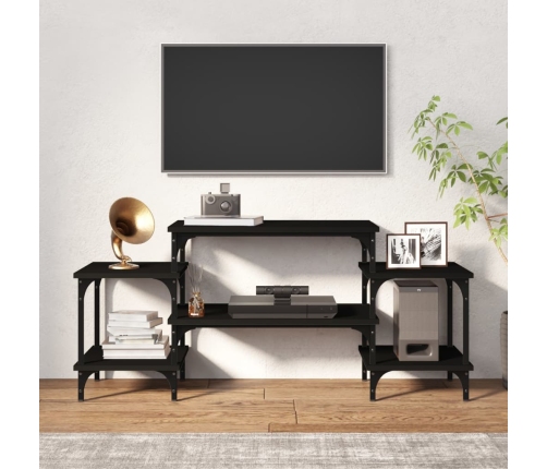 vidaXL Mueble para TV madera contrachapada negro 117x35x52 cm