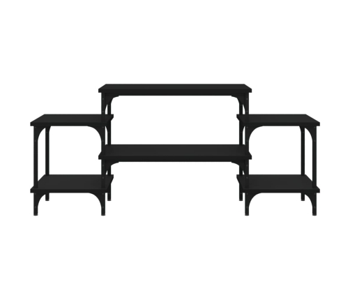 vidaXL Mueble para TV madera contrachapada negro 117x35x52 cm