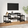 vidaXL Mueble para TV madera contrachapada negro 117x35x52 cm