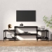 Mueble para TV madera contrachapada negro 157x35x52 cm