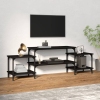 vidaXL Mueble para TV madera contrachapada negro 157x35x52 cm