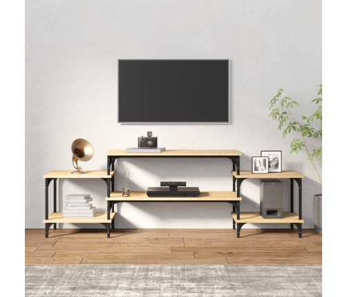 Mueble para TV madera contrachapada roble Sonoma 157x35x52 cm