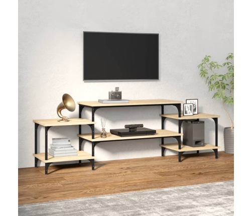 Mueble para TV madera contrachapada roble Sonoma 157x35x52 cm