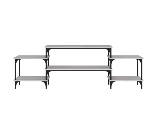 vidaXL Mueble para TV madera contrachapada gris Sonoma 157x35x52 cm