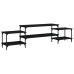 Mueble para TV madera contrachapada negro 197x35x52 cm