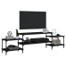 Mueble para TV madera contrachapada negro 197x35x52 cm