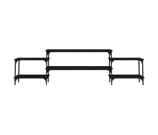 Mueble para TV madera contrachapada negro 197x35x52 cm