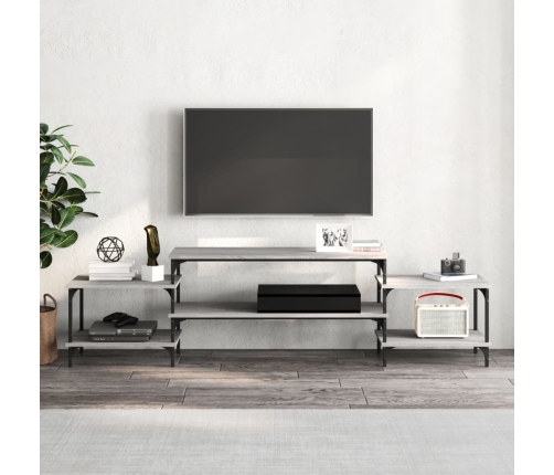 Mueble para TV madera contrachapada gris Sonoma 197x35x52 cm