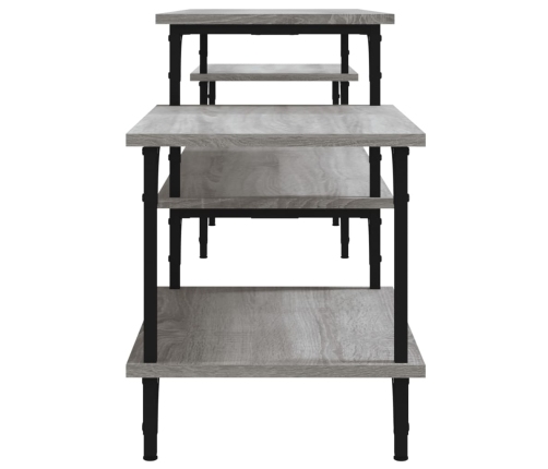 Mueble para TV madera contrachapada gris Sonoma 197x35x52 cm