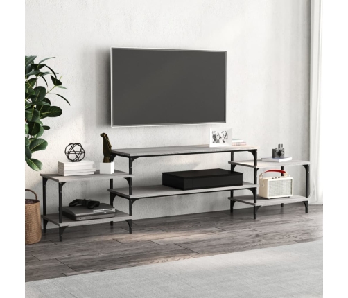 Mueble para TV madera contrachapada gris Sonoma 197x35x52 cm